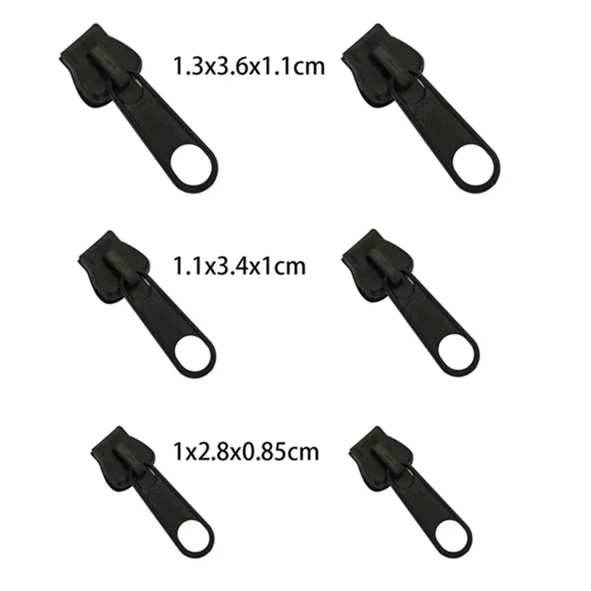 6/12pcs Instant Zipper Universal Instant Fix Repair Kit Replacement Zip Slider Teeth Multifunctional Clothing Replacement Zip