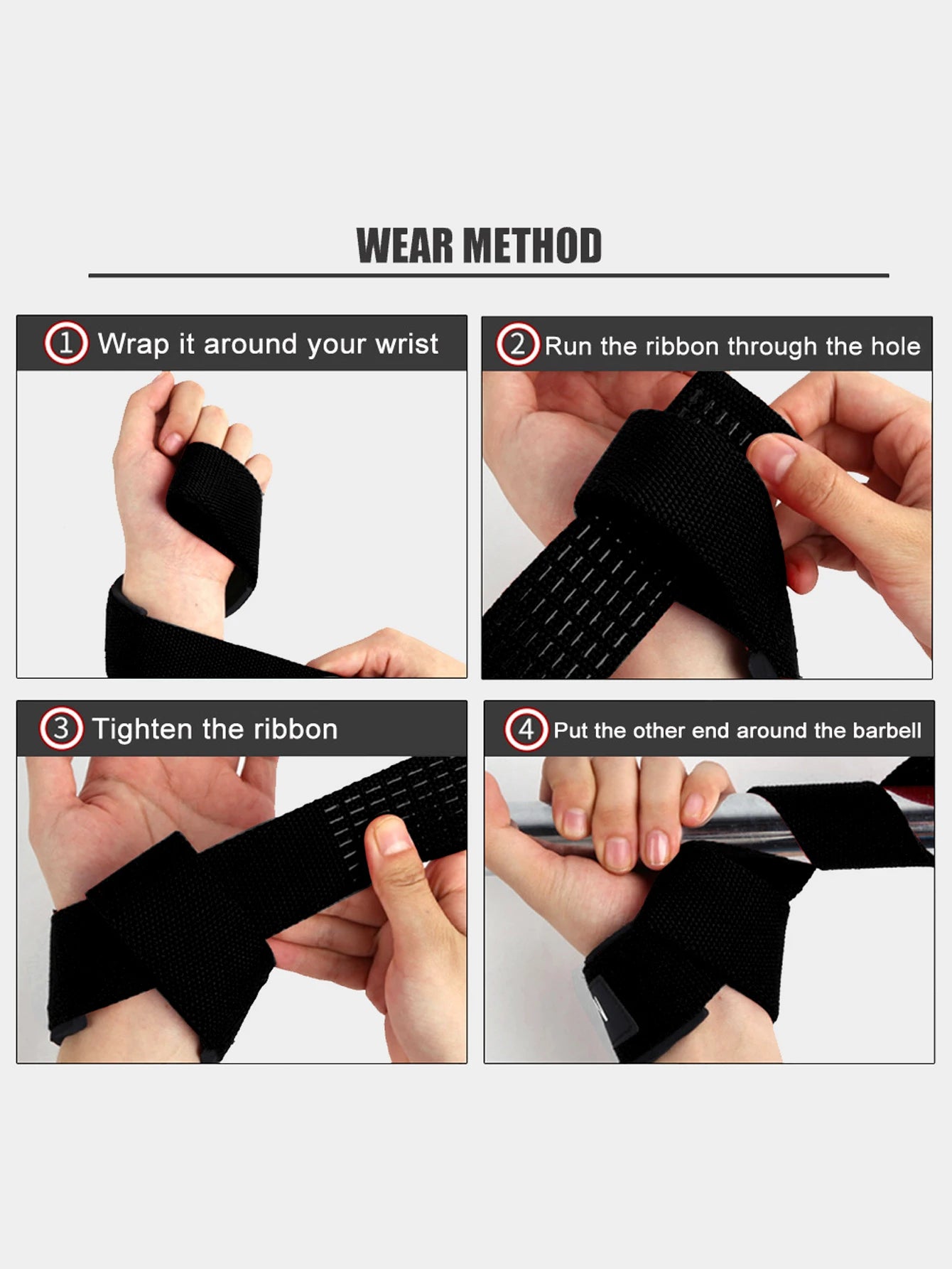 1 Pair Adjustable Wrist Wrap, Elastic Wrist Guard, Wrist Protection Band for Weight Lifting, Crossfit, Powerlifting, Strength