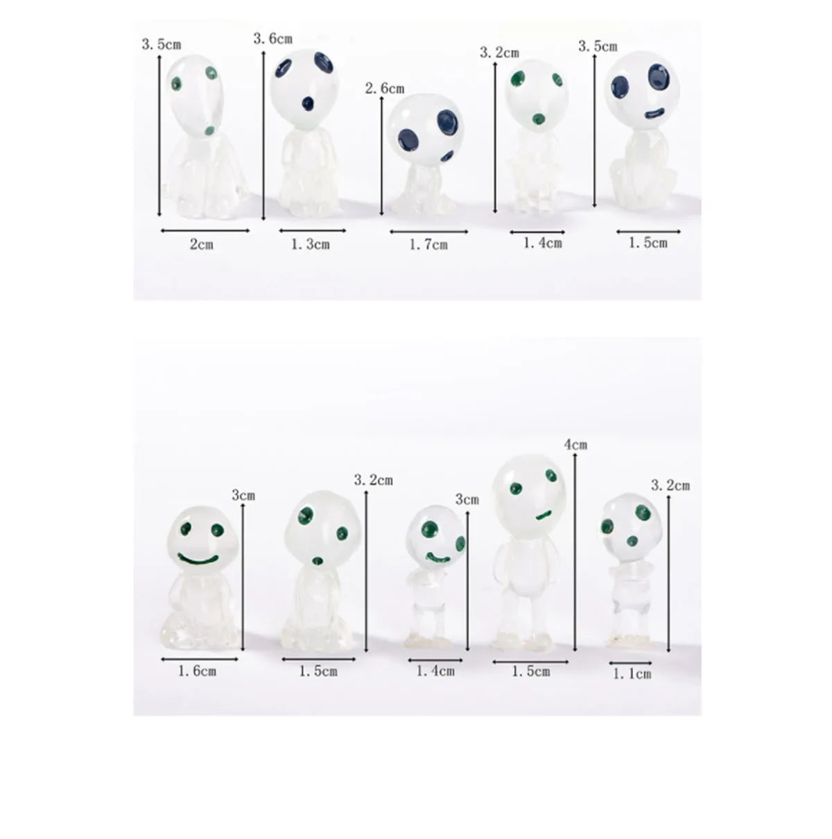 10pc Miniature Landscape Decoration Glow in the Dark Princess Shaped Home Decoration Garden Decoration Ornament Glow in the D