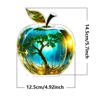 2D Acrylic Apple Landscape Desktop Decoration Ornament Home Living Room Entrance Tabletop Decoration Office Table Ornament - 