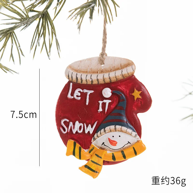 2022 Christmas Tree Decorations Christmas Resin Pendant Ornaments Home Decor DIY Kids Toys Gifts DIY Handmade Jewelry - SZ-2