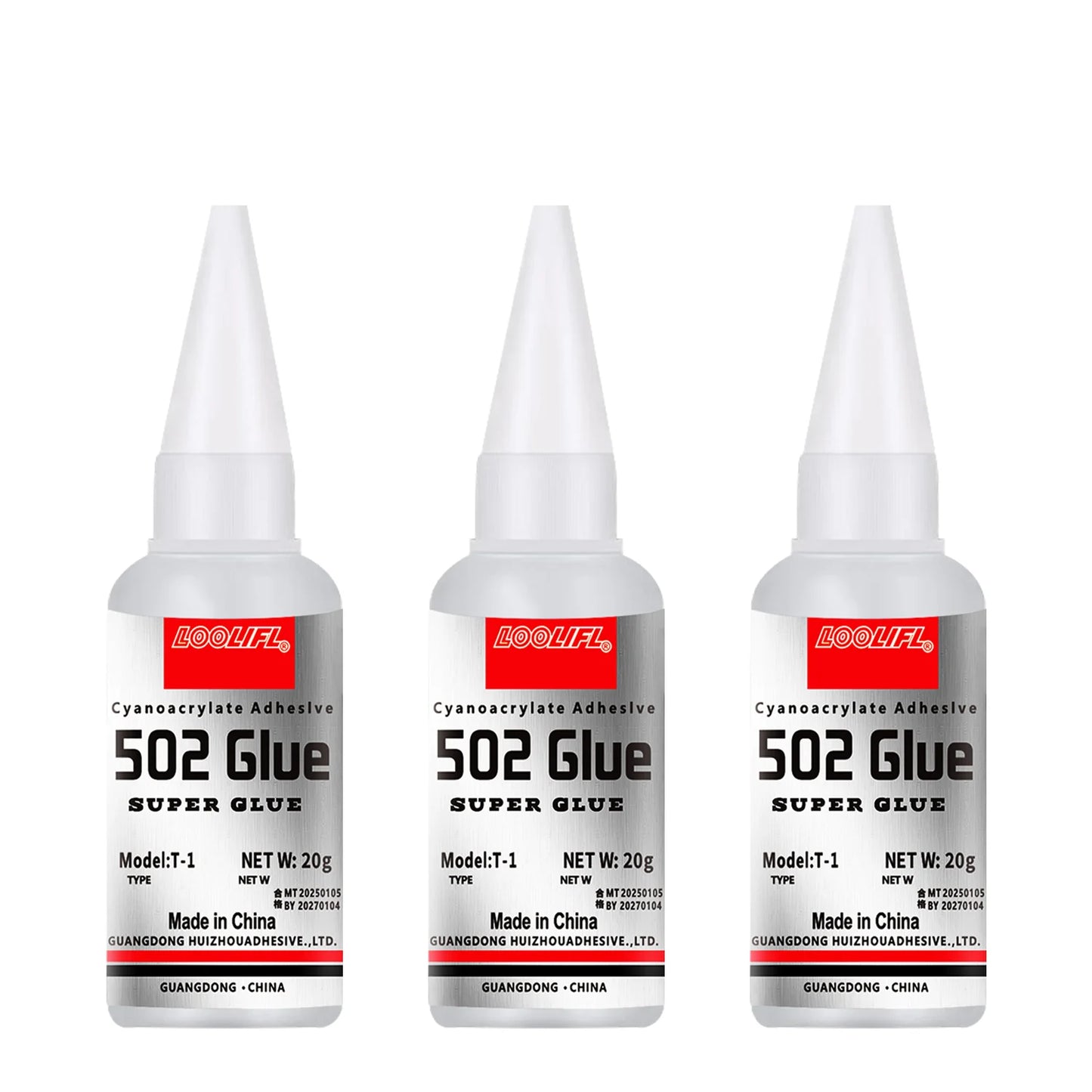 502 Super Strong Quick-Drying Adhesive, Professionally Used for Daily Repair of Toy Plastics, Is White, Transparent and Odorl
