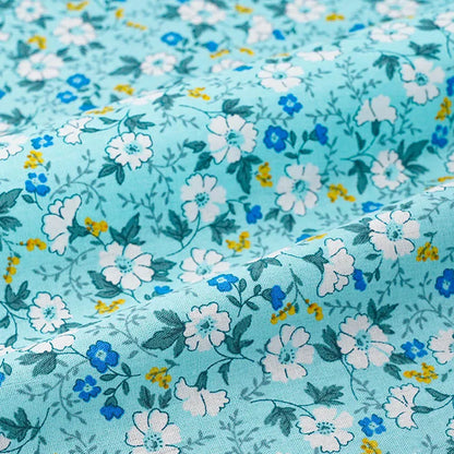 Floral Fabric Flower Cotton Printed Poplin Quilting Clothes Patchwork Muslin Sewing Accessories - J044