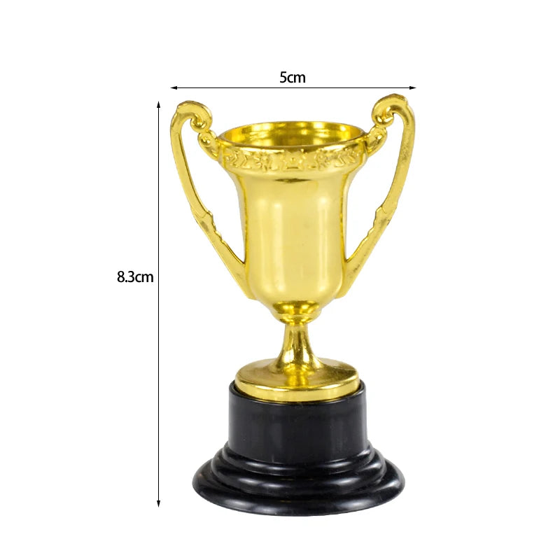 10Pcs Plastic Gold Winners Medals Trophy Children Game Sports Prize Awards Toys For Kids Birthday Party Favors Pinata Fillers