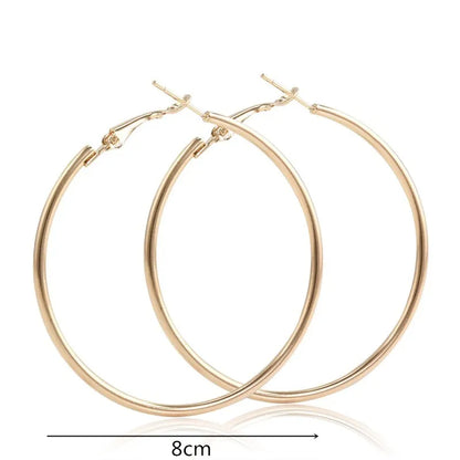 New Fashion Geometric Hollow Circle Hoop Earrings Fashion Jewelry boucle o'reilles femmes Hyperbole Brincos For Women Gilrs G