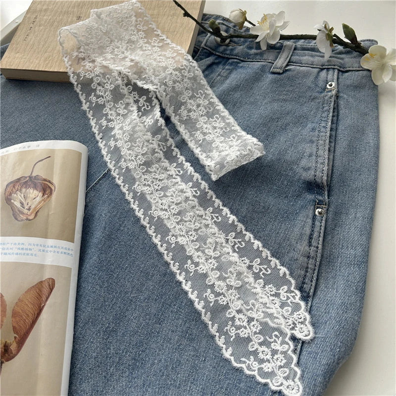 Sweet Lace Elastic Bow Tie Bohemian Waist Chain Belt for Women Fashion Sweater Chain Waist Seal Body Decor Accessories
