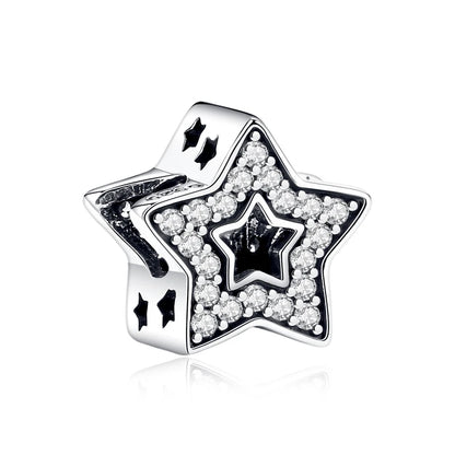 925 Sterling Silver Charms Fit Original Bracelets Star Moon Sun Spaceman Pendant Beads DIY Women Necklaces Jewelry