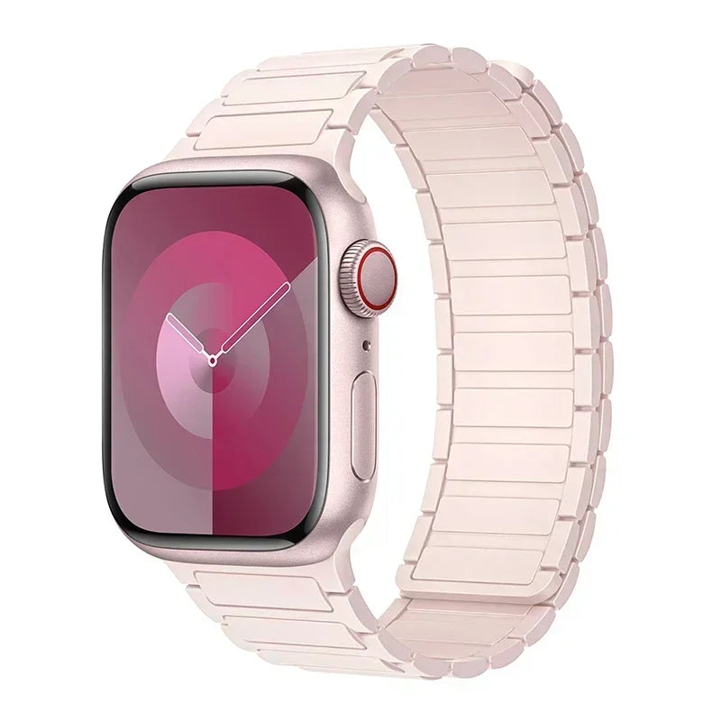 Magnetic Loop for Apple Watch Bands 44mm 40mm 49mm 45mm 41mm 38mm Silicone Bracelet iWatch Series 9 8 7 6 5 4 3 Se ultra 2 st