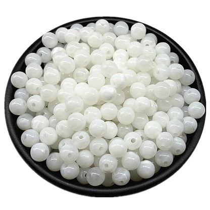 6 8 10mm Acrylic Round Beads for Jewelry Makeing Bracelet Necklace DIY Accessory - 25 / 10mm 30pcs