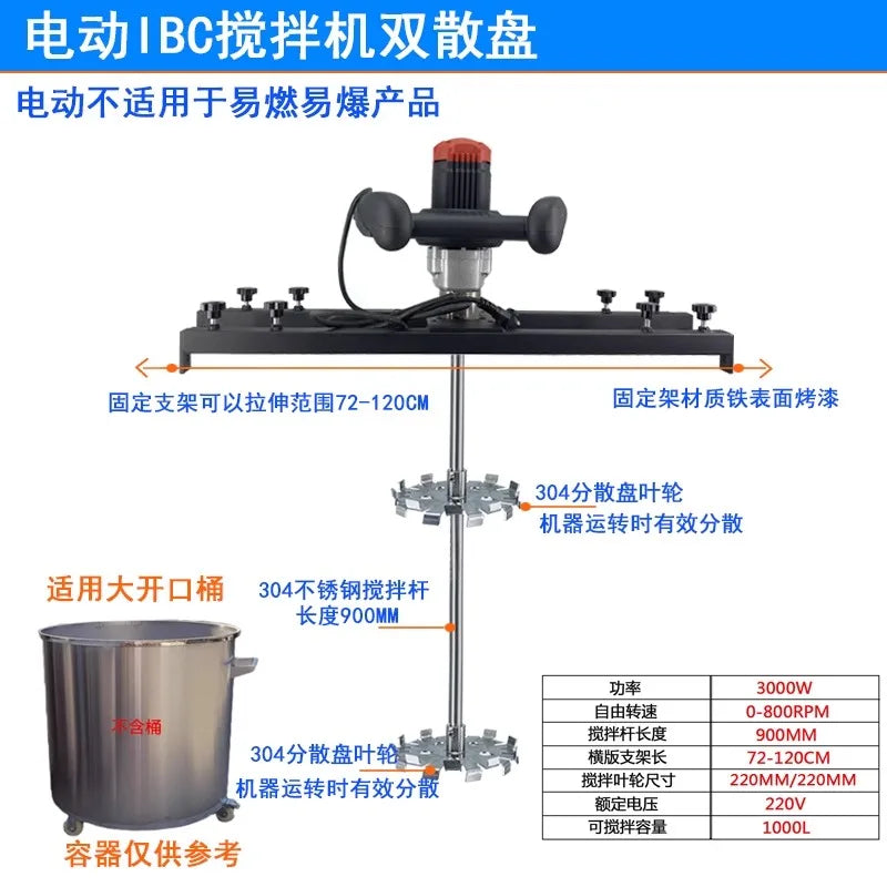 Mixing paint, ink, liquid dispersion mixer