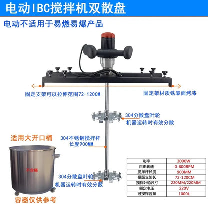 Mixing paint, ink, liquid dispersion mixer