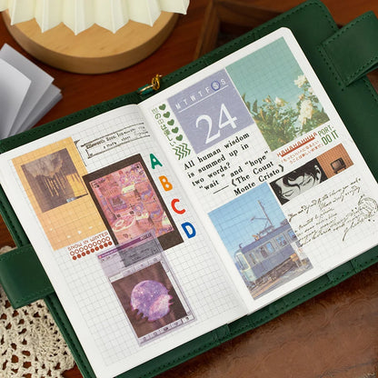 Yoofun 50 Sheets Natural Scenery&Art Paintings Stationery Stickers Book Aesthetic Landscape Cute Scrapbooking Planner Journal