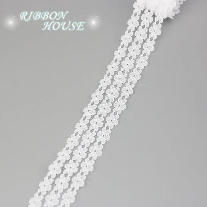 (5 yards/roll) white Lace fabric Webbing Decoration Lovely gift packing polyester Material - 31