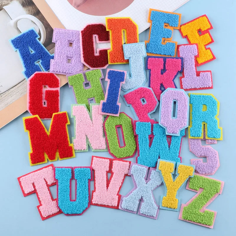 Color Alphabet, Letter, Name, Patches for Clothing Hat, Cloth Sticker, Embroid, Garment Accessories, DIY Logo, Iron-on, Sewin