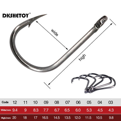 100-1000pcs Fish Hooks with barbed fishhook For Bait With Plastic Box Kit For Saltwater Freshwater fishing tools