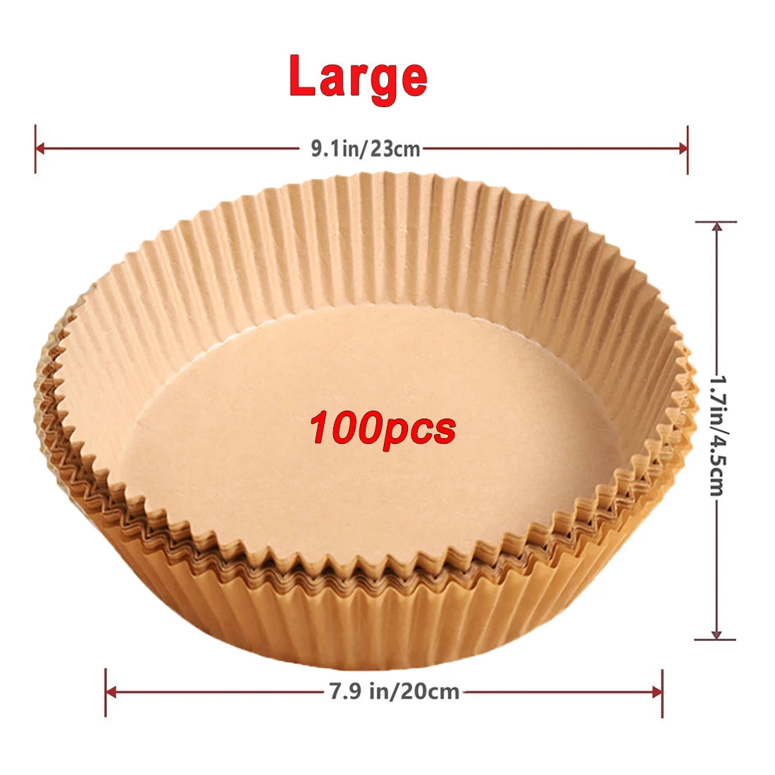 50/100Pcs Air Fryer Disposable Paper Non-Stick Airfryer Baking Papers Round Air-Fryer Paper Liners Paper Kitchen Accessories 
