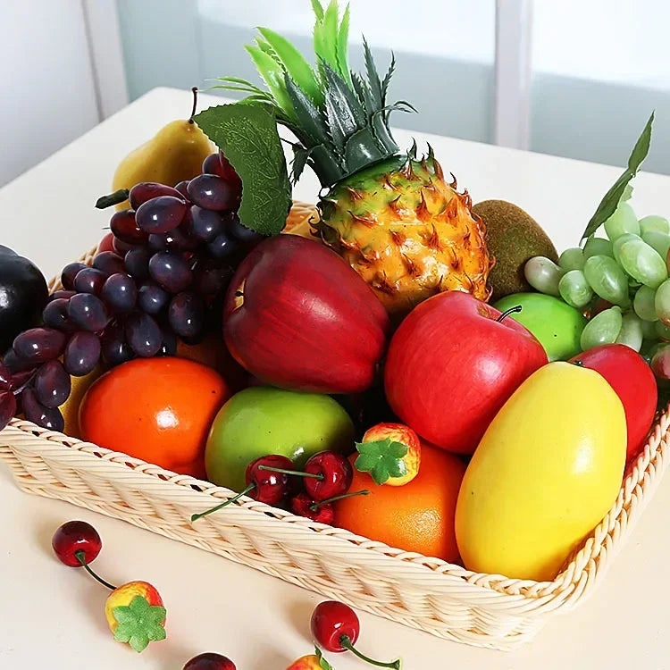 Artificial Fruits and Vegetables Home Decoration Fake Orange Peach Apple Pear Grape Lemon Peach Ornament Food Photography Pro