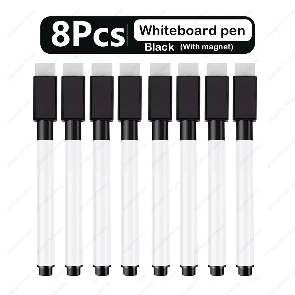 48-1Pcs Magnetic Erasable Whiteboard Pen Color Options Numbering Stationery Office Teaching Supplies for Student Blackboard N