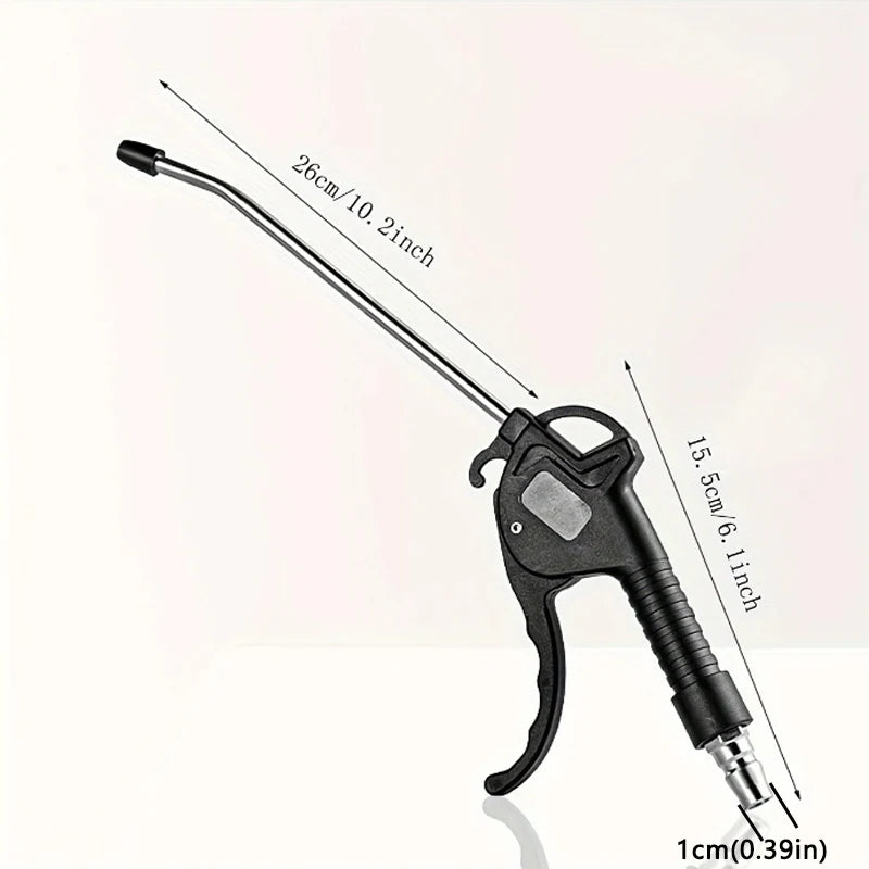 Air Blow Gun, High Flow Air Blower Gun for Compressor with Angled Bent Nozzle, Three Colors to Choose from, Short Style - Lon