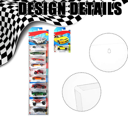Clear Display Case for Packaged Model Cars,Model Car Display Cases Wall Mount Toy Car Storage Organizer Car Display Case