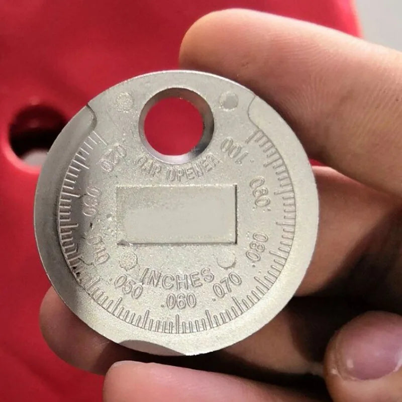1pc Coin- Type 0.6-2.4mm Spark Plug Gap Gauge Measurement Tool Range Spark Plug Gage Caliber Measuring Tool