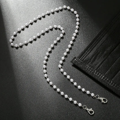 Fashion Reading Glasses Chain Pearl Flower Glasses Hanging Rope Anti-Lost Eyewear Mask Lanyard Women Sunglasses Glasses Chain