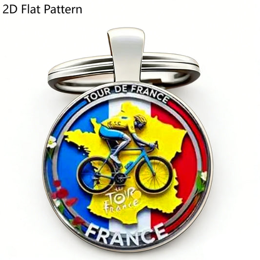 1pc Retro Bicycle Keychain Father's Day Cycling Gift for Dad Biker Bike Charm Bicycle Enthusiasts Riders Tour De France Souve