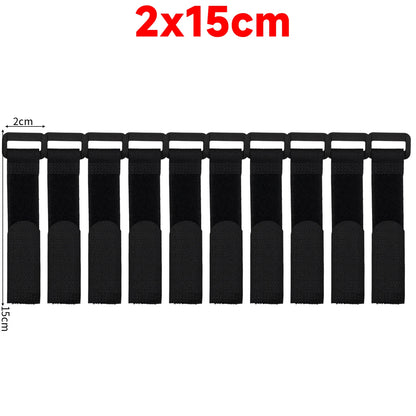 10-100pcs Reusable Hook and Loop Tie-downs Adjustable Nylon Cable Ties Nylon Fasteners Cord Straps Organizer for Securing Wir