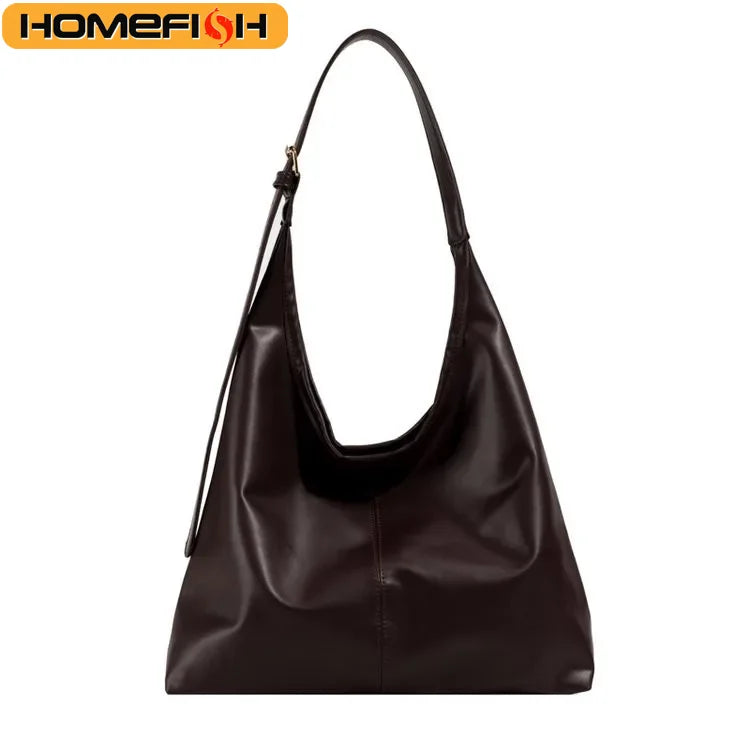 HOMEFISH New Tote Bag Hand Bill of Lading Shoulder Women's Bag Retro Simple Large Bag Tote Bag