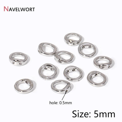 End Caps For Jewelry,10/20Pcs 18K Gold Plated Brass Metal End Caps For DIY Bracelet Necklace Making Finding,Supplies For Jewe
