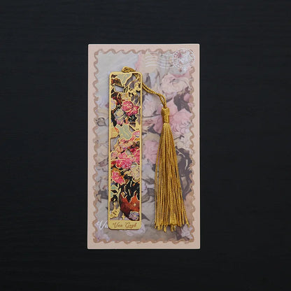 1 Pcs Lytwtw's Creative Metal Book Mark Vintage Oil Painting Bookmark Office School Supplies Funny Gift Stationery Items