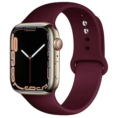 Silicone Band For Apple Watch straps 49mm 40mm 44 mm 45mm 46mm 42mm 41mm 38mm sports bracelet iWatch series 10 9 8 3 SE ultra