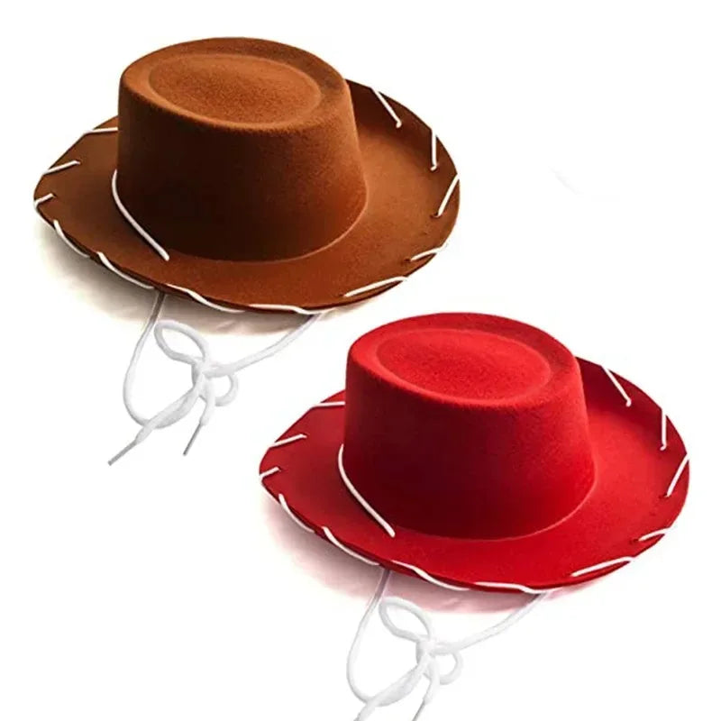 1PC Children's Cowboy Hat Halloween Carnival Party COSPLAY Stereotypes Hat Men's Large Brim Decorative Bowler Hat