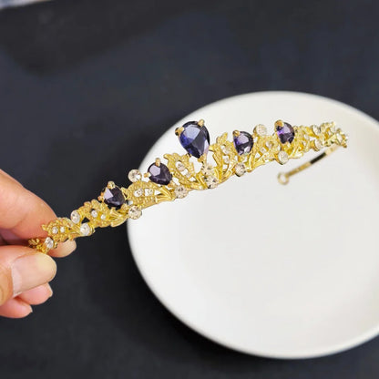 Luxury Crystal Hair Tiaras For Bride Women Prom Hairstyle Rhinestone Zircon Diadem Headband Wedding Bridal Hair Accessories -