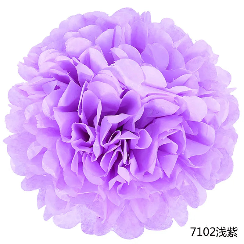 5pcs Wedding Decorative Paper Pompoms Pom Poms Flower Ball Party Home Decor Tissue Baby Shower Birthday Christmas DIY Decorat