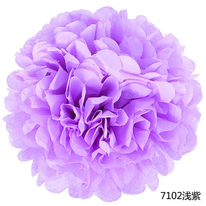 5pcs Wedding Decorative Paper Pompoms Pom Poms Flower Ball Party Home Decor Tissue Baby Shower Birthday Christmas DIY Decorat