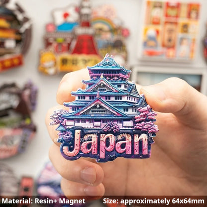 Japanese Travel Souvenir Fridge Magnet City Tourist Attraction Home Decor Basswood Resin Stickers Creative Gifts from Japan
