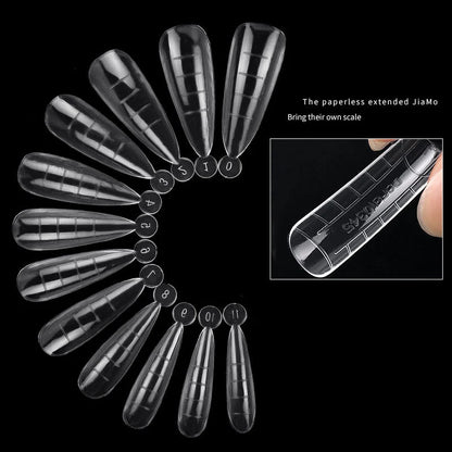 Misscheering 120Pcs/Box Transparent Fake Nails Acrylic French Nail Tips Full Coverage Press On Nails Accessory DIY Manicure T