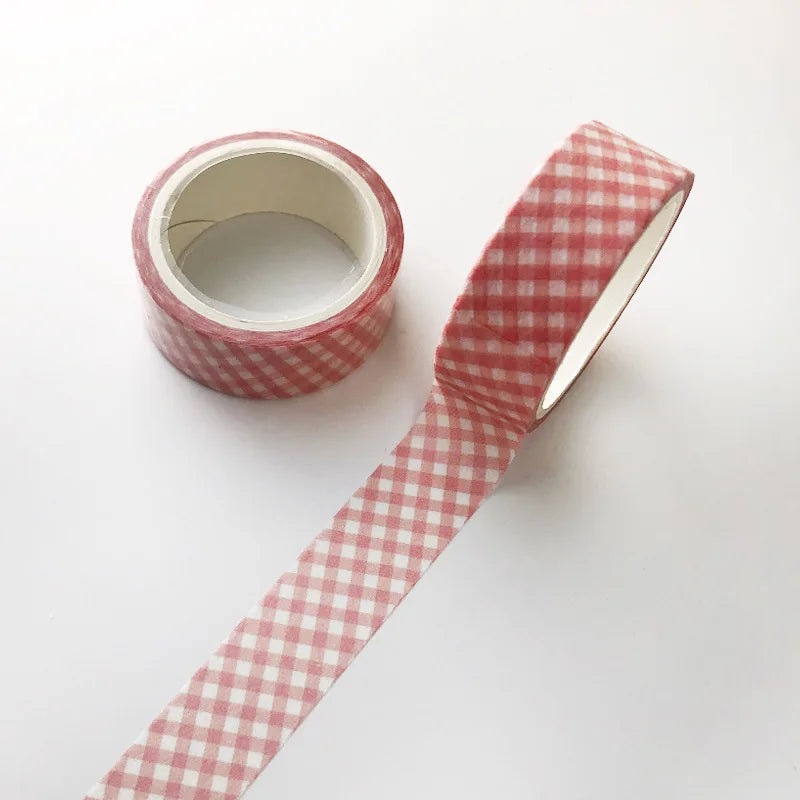 15mm x 5m Washi Tape Japanese Stationery Kawaii Pink Masking Tape Cute Scrapbooking Girl Gift Decoration School Office Suppli