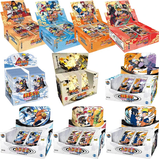 KAYOU Genuine Naruto Cards Box Anime Figure Card Booster Pack Sasuke Collection Flash Card Toy Birthday Christmas Gift for Ki