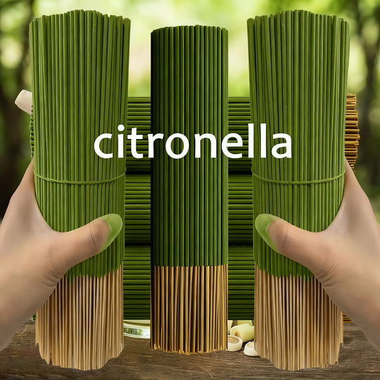 Lemongrass Sticks That Extend the Burning Time, Artificial Wooden Four-Season Fragrance, Suitable for Home, Camping, Garden, 