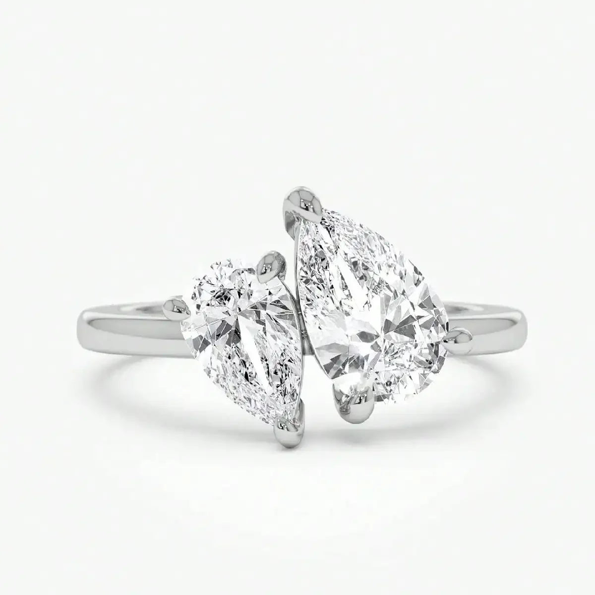 Asglam 925 Sterling Silver Simple Classic Zircon Water Drop Ring For Women Engagement Wedding Luxury Fine Jewelry