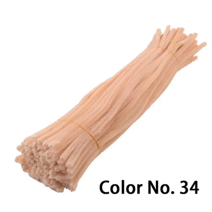 Chenille Stem Pipe Kids DIY Creative Toys Chenille Sticks Cleaners Kindergarten Educational Handmade Material Plush Strips - 