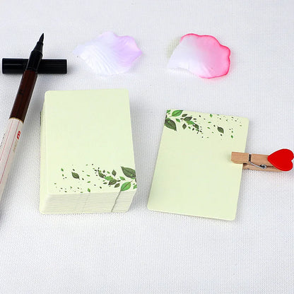 20/40Pcs Blank Greeting Cards, Chinese Style Paper, White Kraft, Small, Floral, DIY Crafts - D / 40Pcs