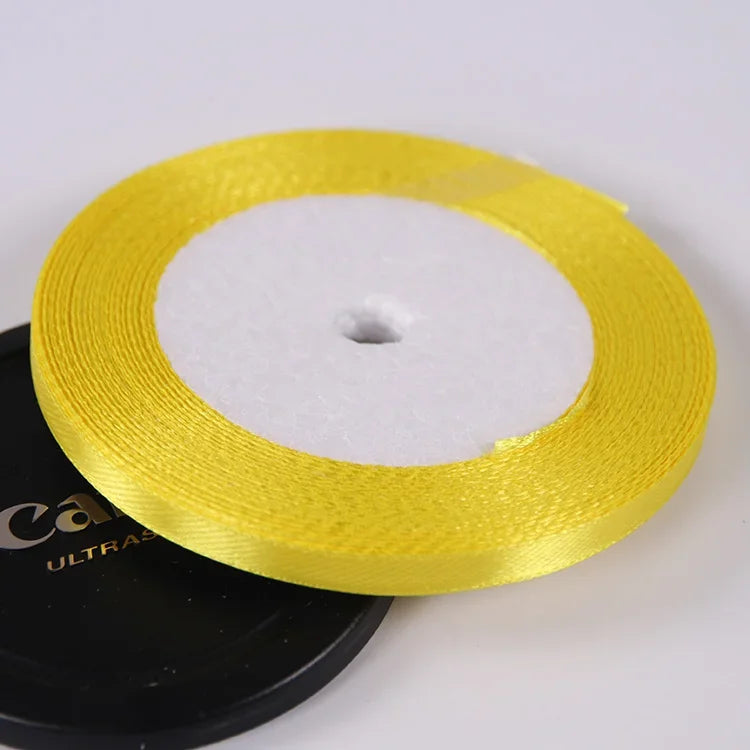 22 Meters/Roll 6mm Silk Satin Ribbons Christmas Halloween Birthday Party Gift Wrapping Ribbons DIY Handmade Crafts Material -