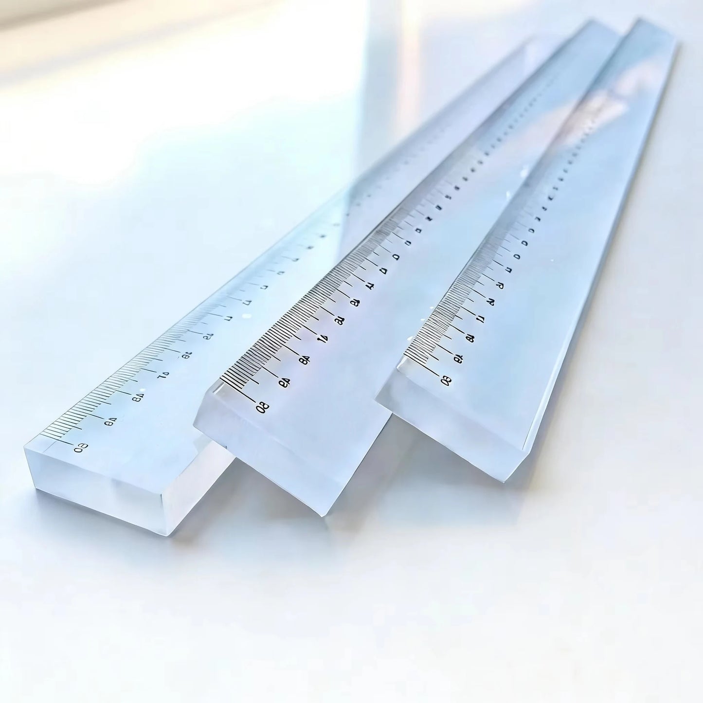Multi-Function Paperweight Ruler - 50cm Thick Acrylic Cutting Grid for Graphic Design, Calligraphy & Craft