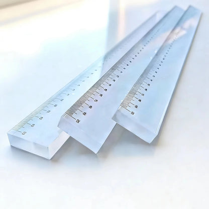 Multi-Function Paperweight Ruler - 50cm Thick Acrylic Cutting Grid for Graphic Design, Calligraphy & Craft