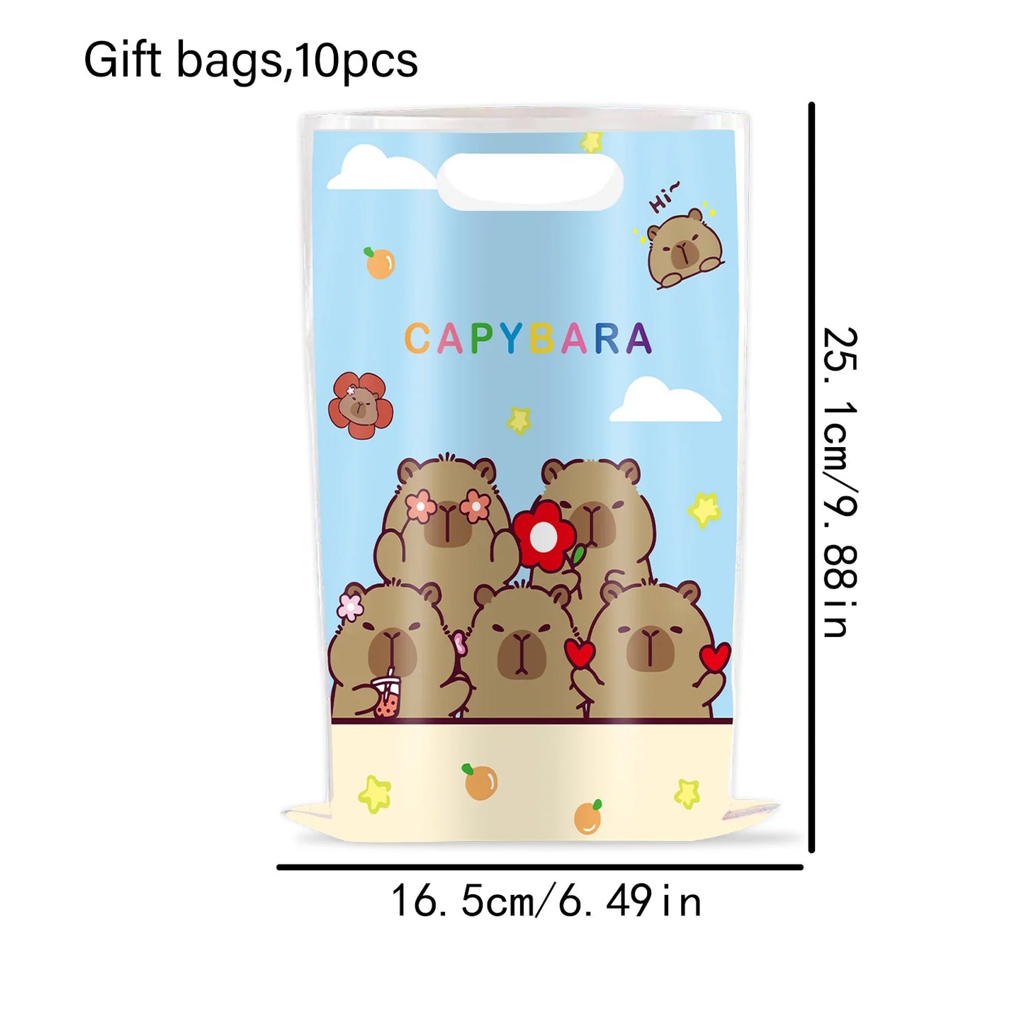 Birthday Decoration Capybara Birthday Invitation Card Cup Tablecloth Plate Napkin Poster Baby Shower Birthday Girl Party Favo