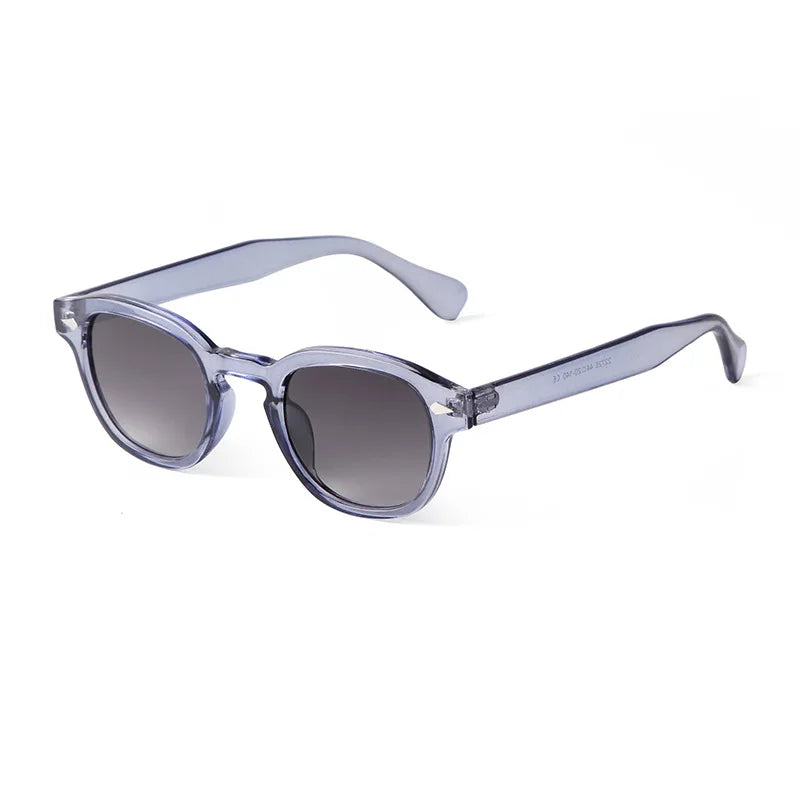 Vintage Fashion Shell Round Sunglasses Women Men 2024 Brand Design Retro Rivet Yellow Blue Lens Square Sun Glasses Female UV4