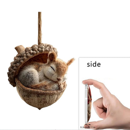 2D Christmas Flat Acrylic Cartoon Forest Acrylic Christmas Ornaments Seasonal Decor For Tree Ceiling Cute Pattern Keepsake - 